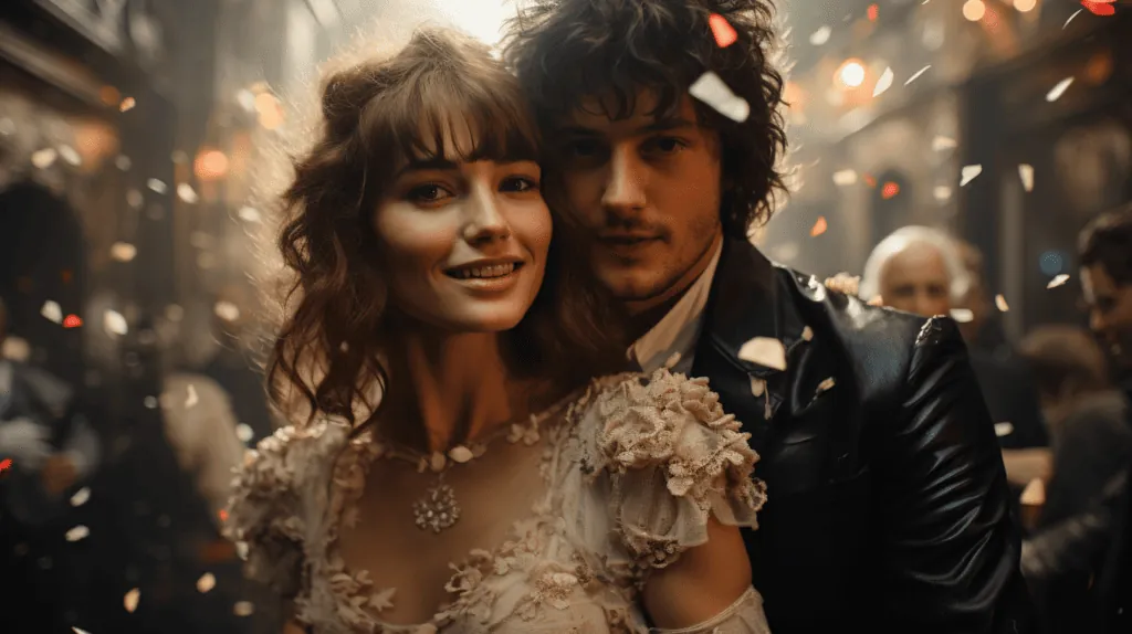 Rockmusik Hochzeit Paarfoto