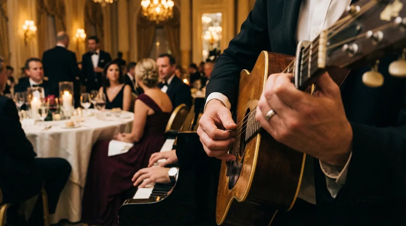 Elegante Jazzband beim Firmendinner