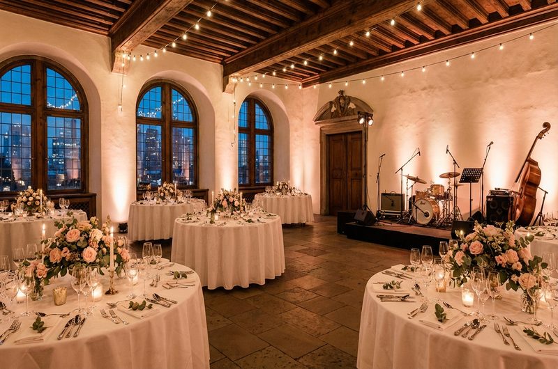 Hochzeitslocation in Frankfurt mit Setup für Live-Musik